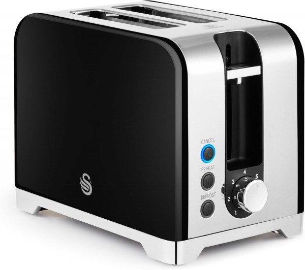 Solace 2 Slice Toaster In Black