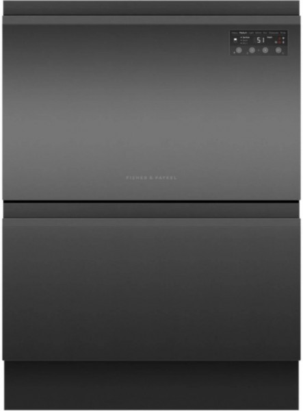 Series 7, 12 Place Setting Double Drawer Integrated Dishwasher In Black Steel