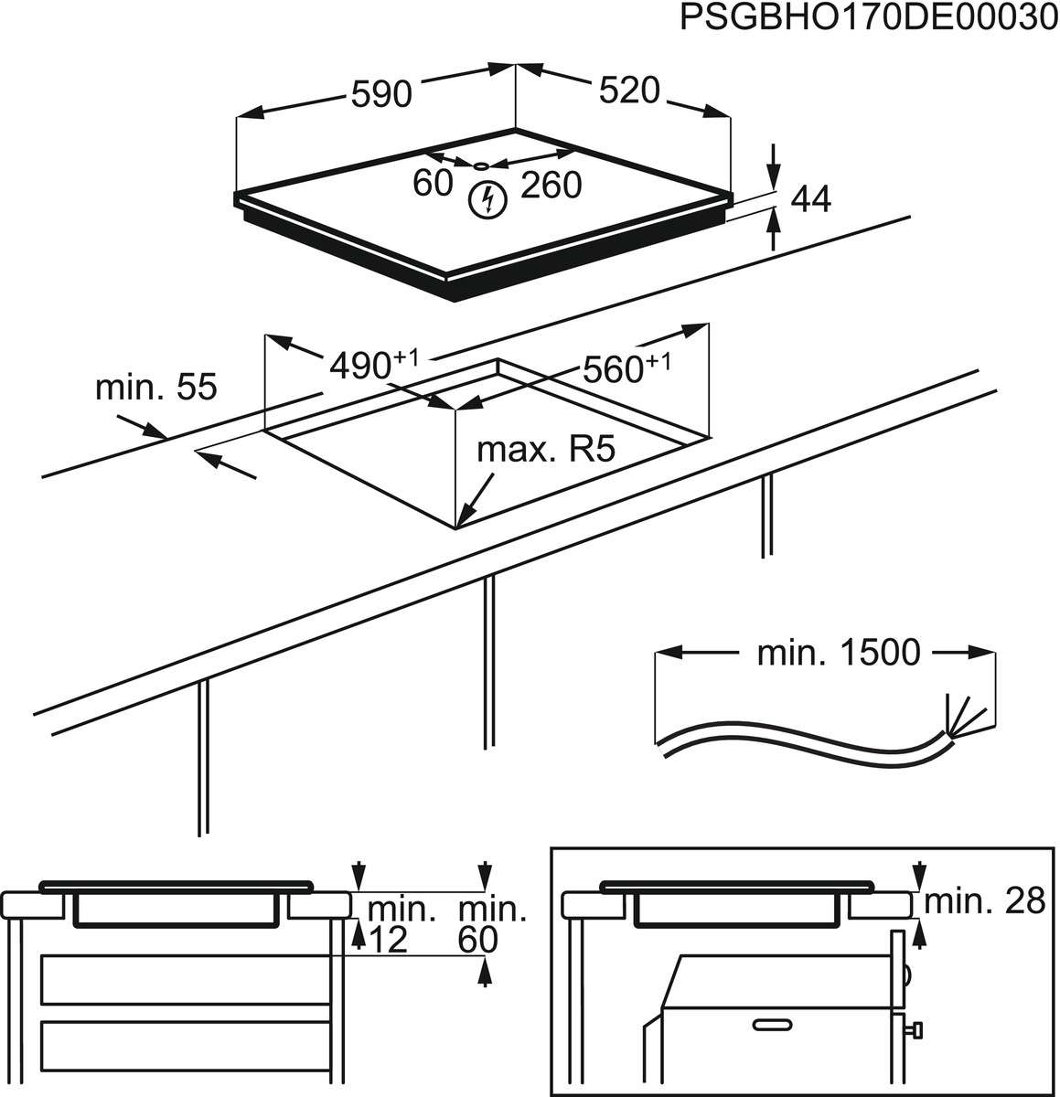 4 Zone Induction Hob With Touch Slider And Hob2Hood Connection
