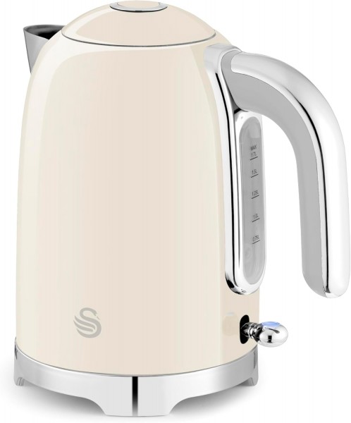 Solace 1.7 Litre 3kw Cordless Kettle In Cream