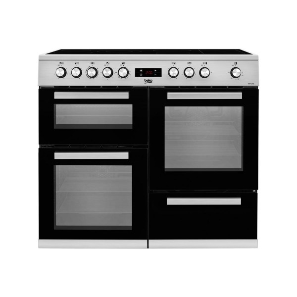100cm Electric Ceramic Range Cooker In Stainless Steel