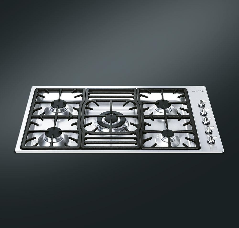 smeg, 90cm, classic, ultra low profile, stainless steel, gas hob Gillmans