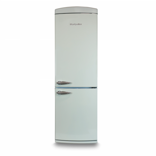 190cm Tall 60cm Wide Retro No Frost Fridge Freezer In Cream