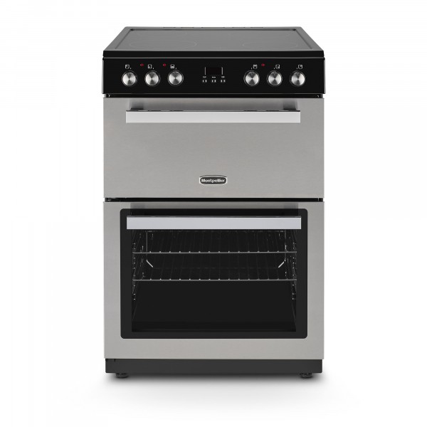 60cm Mini Range Cooker With Ceramic Top In Stainless Steel