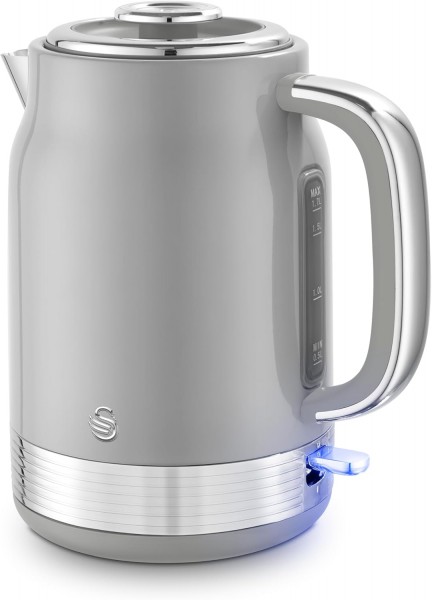 Retro 1.7 Litre 3kw Cordless Kettle In Grey