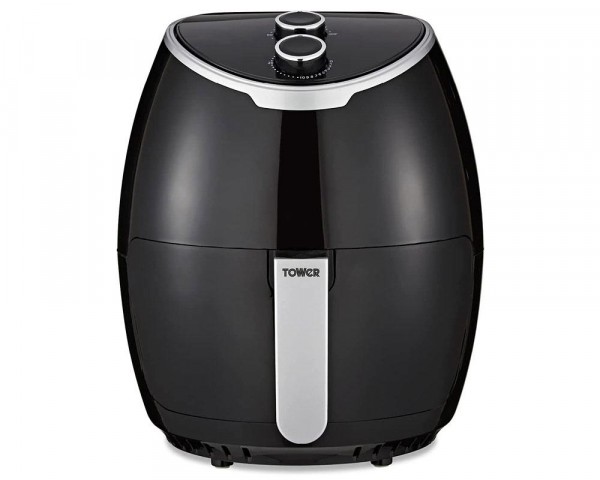 Vortx 4 Litre Single Basket Manual Air Fryer In Black