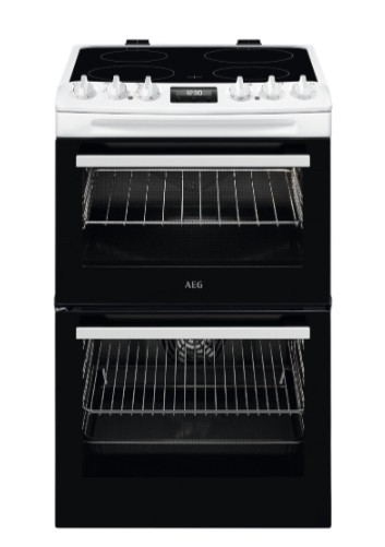 AEG CCX1530ACW Ceramic Electric Cooker with Double Oven