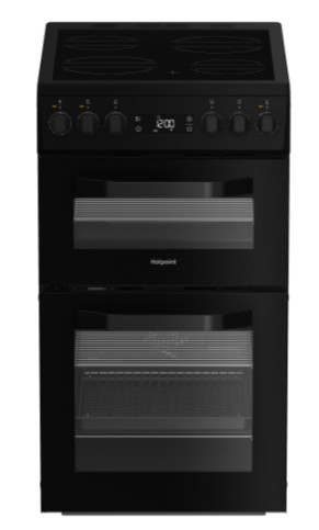 Hotpoint HDE5VDCB Ceramic Electric Cooker with Double Oven