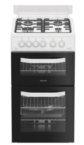 Hotpoint HDG5GCW Gas Cooker with Double Oven