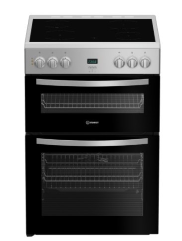 Indesit IDE6VDCS1 Ceramic Electric Cooker with Double Oven