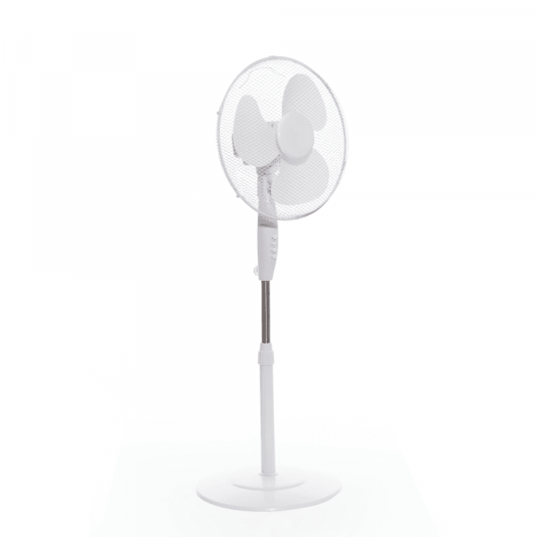 Daewoo 16" White Standing Fan with Round Base Launceston Cornwall Devon Callington Tavistock Liskeard Yelverton Camelford Wadebridge Okehampton Bude Holsworthy near me local cheap