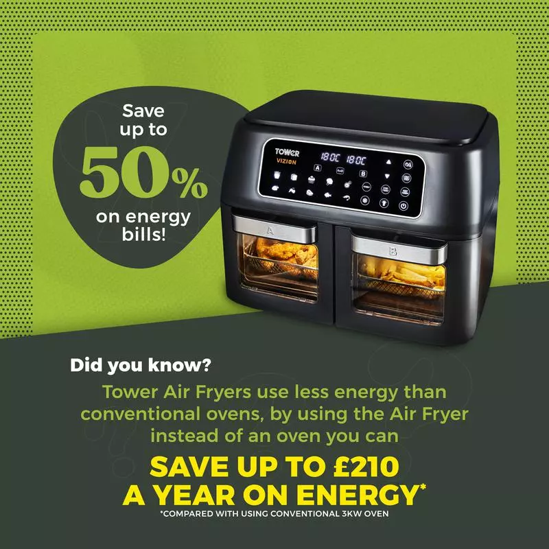 Tower T17102 Dual Zone Air Fryer Hockridge Appliance Centre