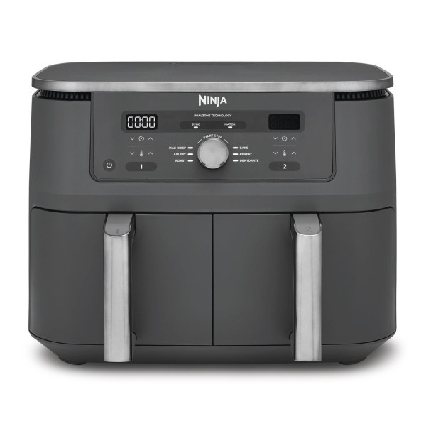 Ninja DZ400UK 9.5 litre MAX 6-in-1 Dual Zone Air Fryer Gun Metal Grey Launceston Cornwall Devon Callington Tavistock Liskeard Yelverton Camelford Wadebridge Okehampton Bude Holsworthy near me local cheap