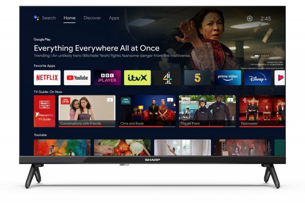 Sharp 1T-C24FH2KL2AB 24" HD Ready LED Android Smart TV Chromecast Launceston Cornwall Devon Callington Tavistock Liskeard Yelverton Camelford Wadebridge Okehampton Bude Holsworthy near me local cheap