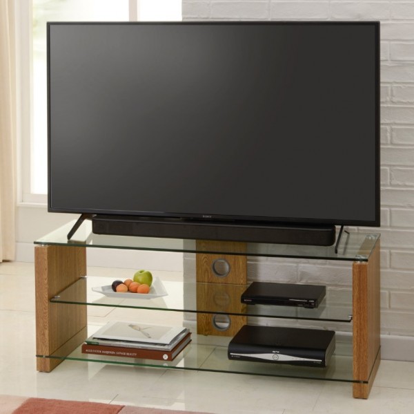 TTAP Elegance TV Stand in Oak 1000mm Wide Launceston Cornwall Devon Callington Tavistock Liskeard Yelverton Camelford Wadebridge Okehampton Bude Holsworthy near me local cheap