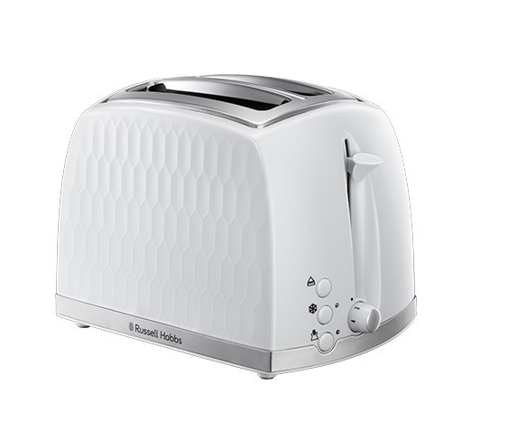 Russell Hobbs 26060 Honeycomb 2 Slice White Toaster Launceston Cornwall Devon Callington Tavistock Liskeard Yelverton Camelford Wadebridge Okehampton Bude Holsworthy near me local cheap