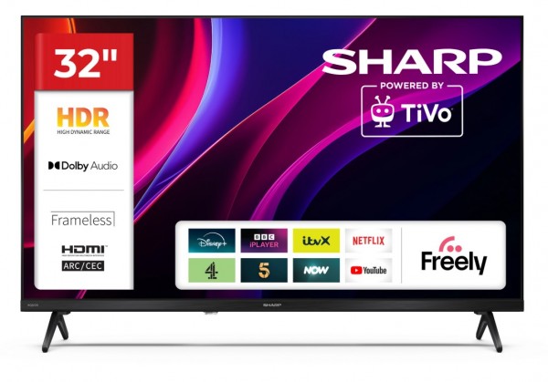 Sharp 1T-C32HE2245KB HDR TV Black Launceston Cornwall Devon Callington Tavistock Liskeard Yelverton Camelford Wadebridge Okehampton Bude Holsworthy near me local cheap