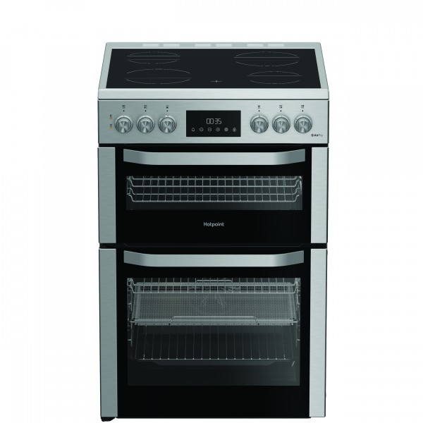 Hotpoint HDE6VDCAX 60cm Freestanding Electric Double Cooker with Air Fry Launceston Cornwall Devon Callington Tavistock Liskeard Yelverton Camelford Wadebridge Okehampton Bude Holsworthy near me local cheap