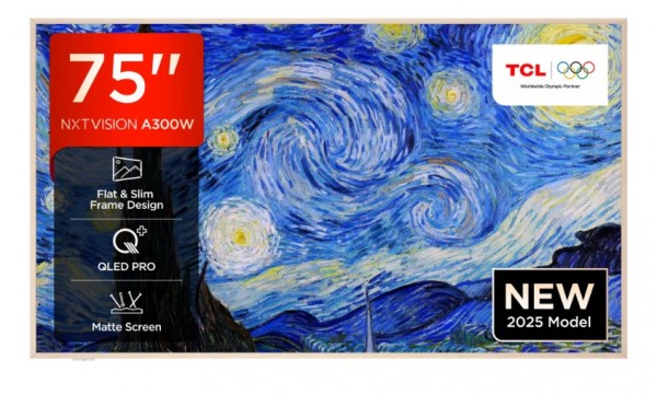 TCL 75A300W-UK 75" 4K Ultra HD TCL NXTVISION 7QLED PRO HDR Google TV Launceston Cornwall Devon Callington Tavistock Liskeard Yelverton Camelford Wadebridge Okehampton Bude Holsworthy near me local cheap