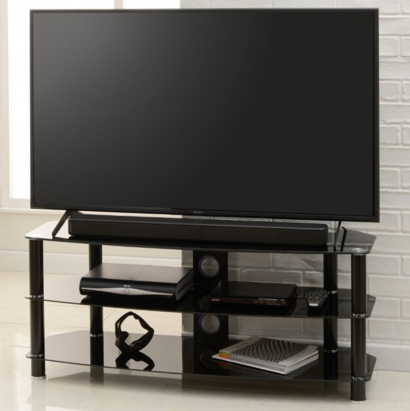 TTAP Vantage TV Stand in Black 1050mm Wide Launceston Cornwall Devon Callington Tavistock Liskeard Yelverton Camelford Wadebridge Okehampton Bude Holsworthy near me local cheap