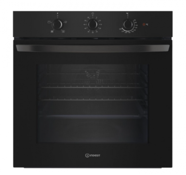 Indesit IO233BUK Click&amp;Clean Electric Single Oven - Black