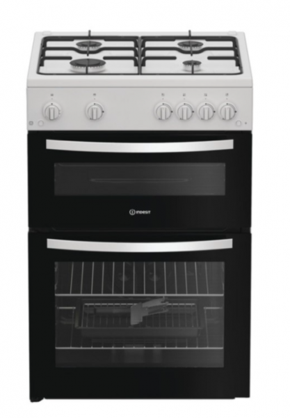 Indesit ITG6GW 60cm Twin Cavity Gas Cooker