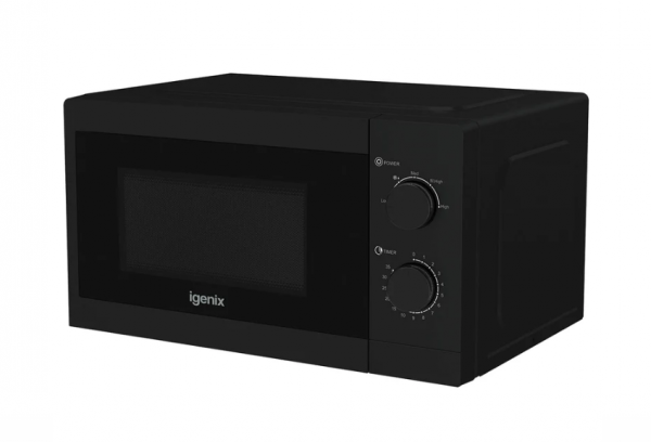 IGENIX IGMS08080B Manual Microwave, 20 Litre, 5 Power Settings, 800W, Black