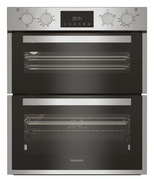 Hotpoint DUH 12D1 IX Built Under Electric Fan Double Oven - Stainless Steel