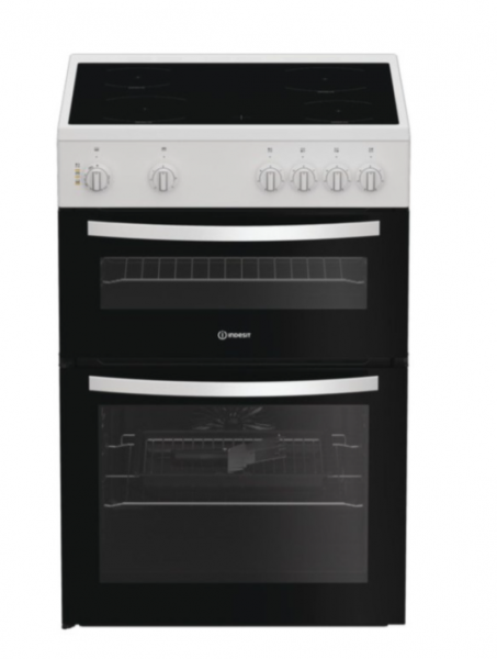Indesit 60cm Twin Cavity Electric Cooker - White - ITE6VMW