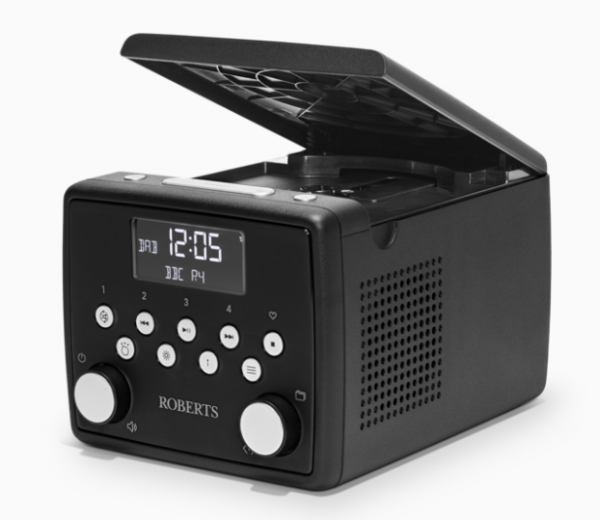 Roberts SOUND49 FM/DAB/DAB+ Digital Clock Radio with Bluetooth &amp; CD Player - Black