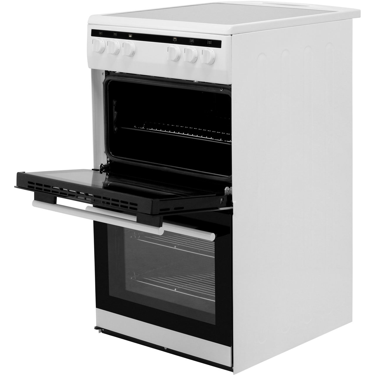 Amica AFC5100WH Twin Cavity Ceramic Hob Freestanding Cooker