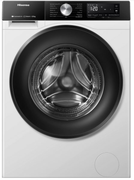 Hisense WD3S8043BW3 WiFi-enabled 8kg/5kg 1400 Spin Washer Dryer - White - 2 Year Warranty*