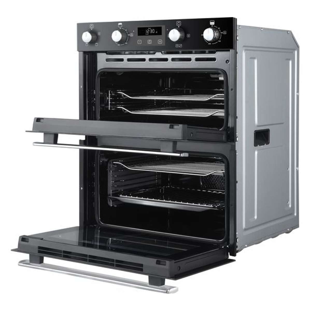 BELLING BI702FPCT Black Electric Builtunder Double Smart Oven Black