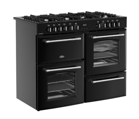 Belling Farmhouse 110DF Black Range Cooker 444411838 - Free 3 Year Warranty*