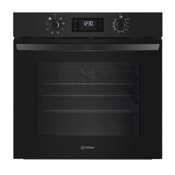 Indesit IO253BUK Turn&amp;Go Electric Fan Single Oven - Black