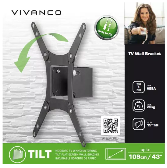 VIVANCO BTI 6020 Tilt upto 43" TV Bracket