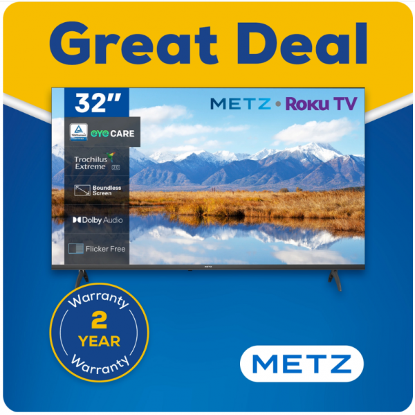 Metz 32MTF6000ZUK 32&quot; 2K DLED Smart TV - Black - 2 Year Warranty*