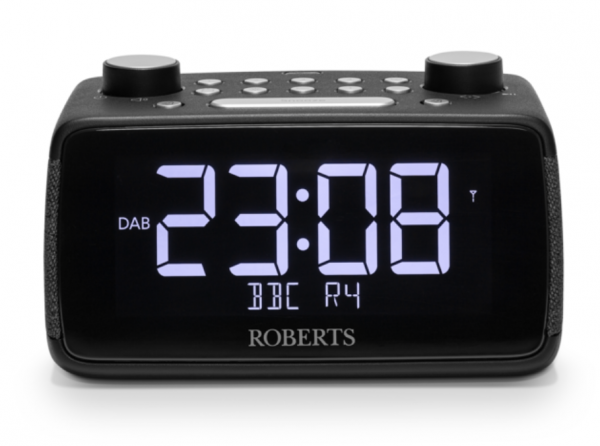 Roberts ORTUS4BK Large Screen Dab Clock Radio Black