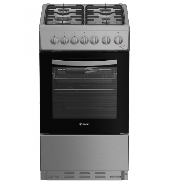 Indesit I5G3PMX 50cm Single Oven Dual Fuel Cooker in Inox 60 Litres