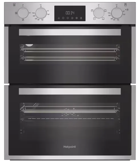 HOTPOINT DUH10DIX 60cm Built-Under Electric Double Oven - s/steel