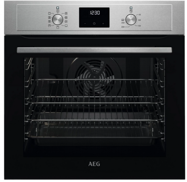 AEG BEX33501EM 59.4cm Built In Electric Single Oven - Stainless Steel