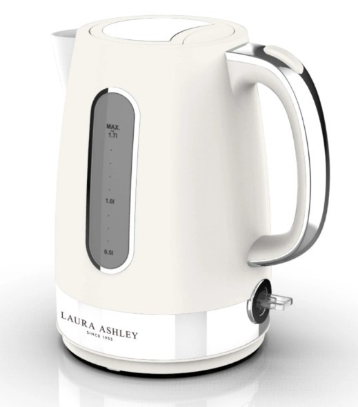 Laura Ashley Cotton White Jug Kettle VQSBPKK433BLACWUK