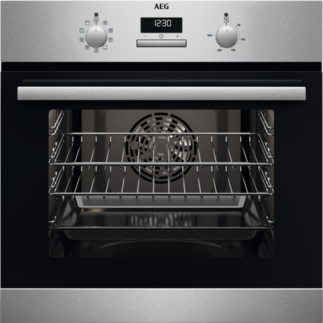 Aeg BCX23101EM Single Fan Oven Stainless Steel 65 Litres