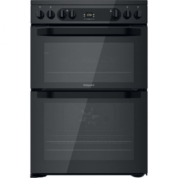 HOTPOINT HDM67V9HCB 60CM DOUBLE OVEN FREESTANDING COOKER
