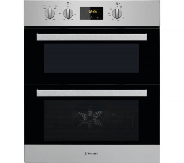 INDESIT IDU6340IX BUILT UNDER DOUBLE OVEN STAINLESS STEEL