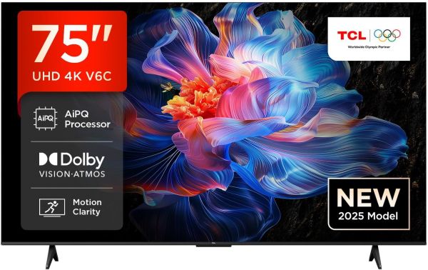 TCL 75V6C-UK 75 4K Smart Led