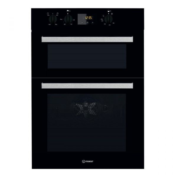 Indesit IDD6340B Double Oven Black