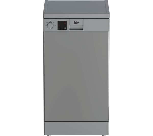 Beko DVS04020S Slimline Dishwasher Silver 10 Place setting