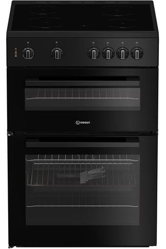 Indesit IT60V9KMB-UK Twin Cavity 60cm Ceramic Freestanding Cooker