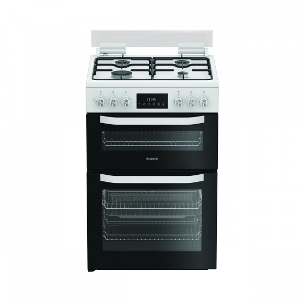 Hotpoint HDD6GDC2W 60cm Dual Fuel Cooker in White